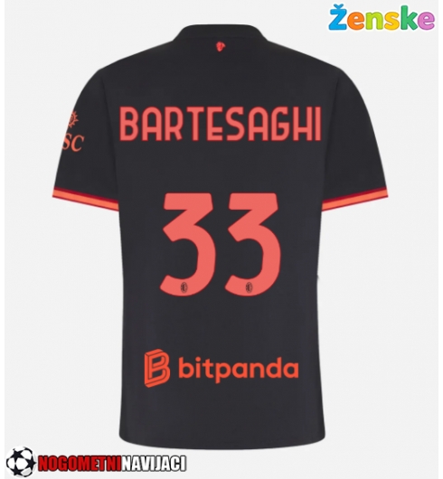 Ženske Nogometnih dresov AC Milan Davide Bartesaghi #33 Tretji 2026-27 Kratki rokavi Ženske Nogometnih dresov AC Milan Davide Bartesaghi #33 Tretji 2026-27 Kratki rokavi